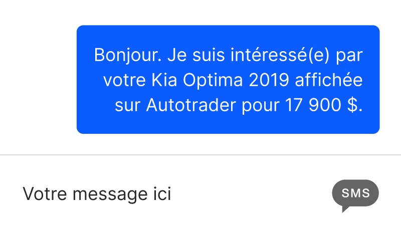 Image affichant un exemple d’une intégration AutoTrader.