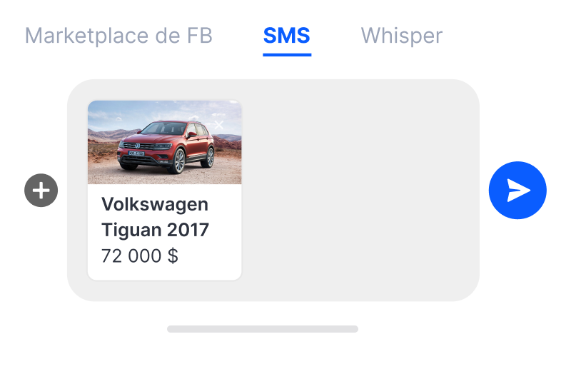 Image affichant une conversation par clavardage mobile.
