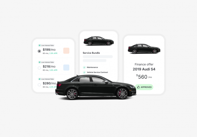 A graphic showing three different virtual retailing features.